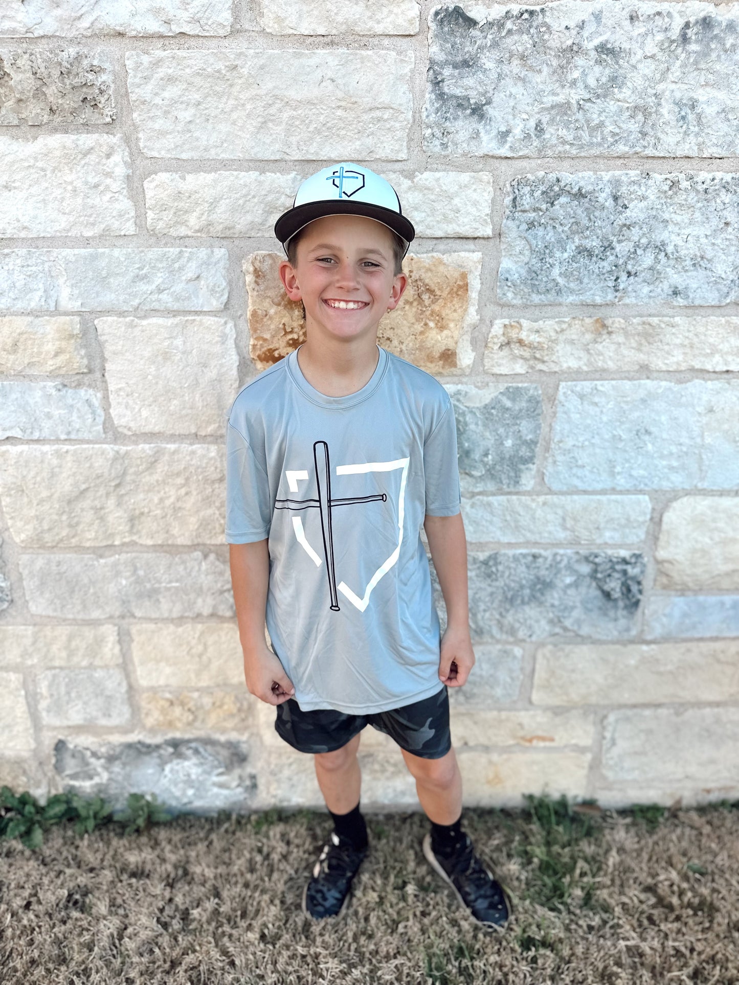 Baseball/Cross Silver Logo - T-shirt